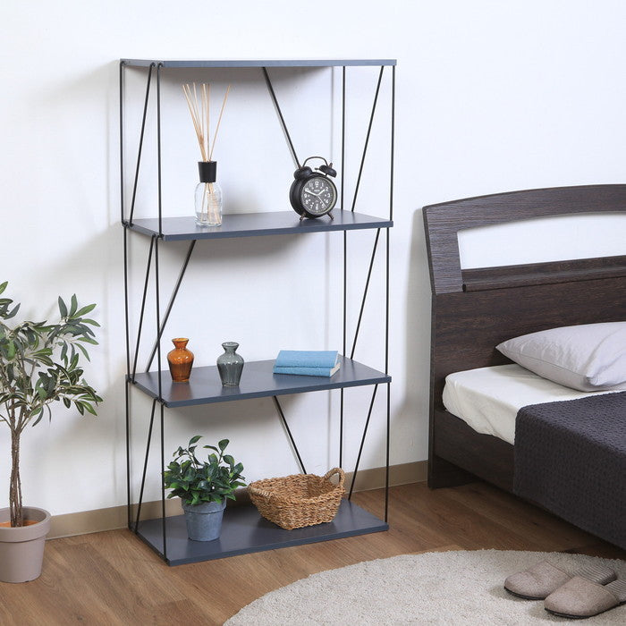 EZBO ワイヤーラック4段 60幅 ダークグレー 幅610×奥行310×高さ1170 fj-67323の画像