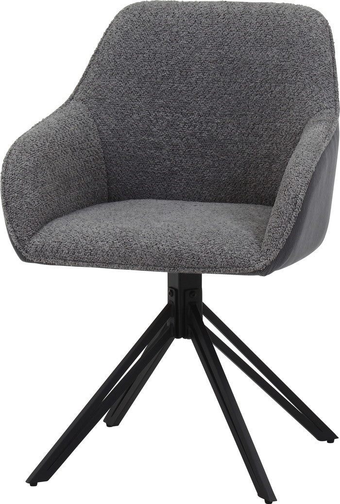 ダイニング 回転チェア ルナ GY DM942AGY グレー 幅580×奥行540×高さ830mm fj-70674の画像