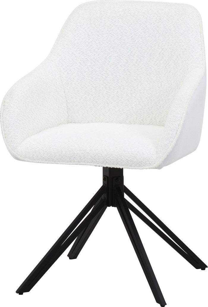 ダイニング 回転チェア ルナ WH DM942AWH ホワイト 幅580×奥行540×高さ830mm fj-70675の画像