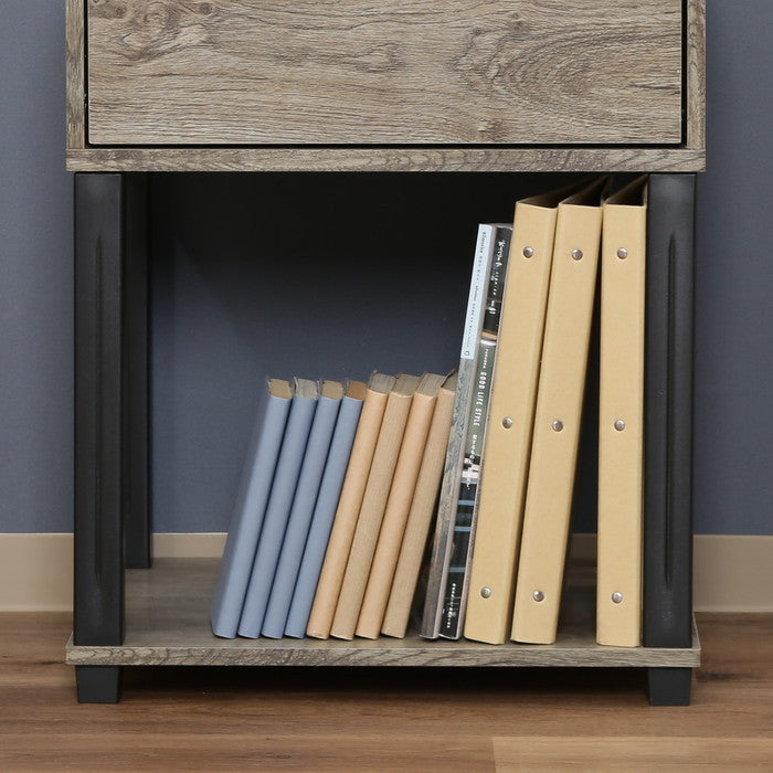 FITサイドテーブル ナチュラル/ブラック 幅450×奥行395×高さ551mm fj-70695の画像