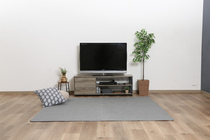 FIT収納付テレビ台 テレビボード ローボード TVボード ナチュラル/ブラック 1190×395×403 fj-70696の画像