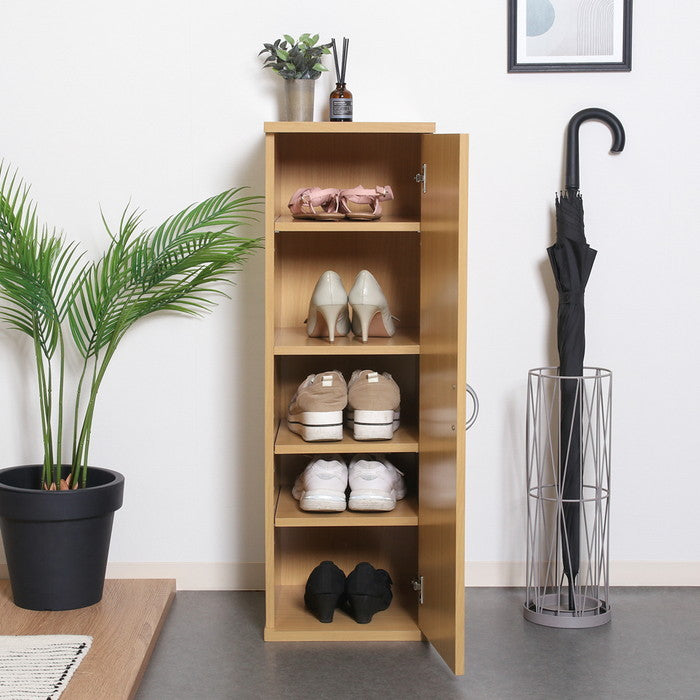 スリムシューズボックス 靴箱 NA SB3090 D ナチュラル 幅287×奥行330×高さ900mm fj-70744の画像