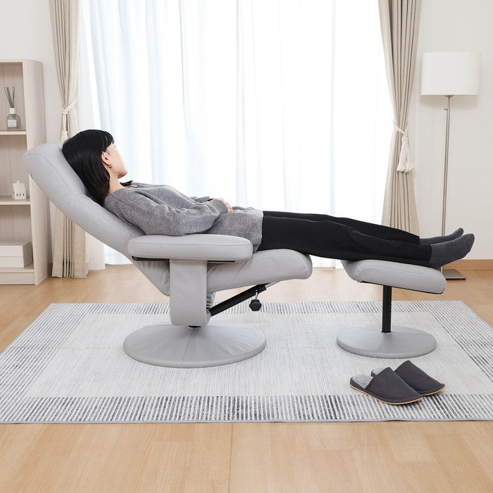 パーソナルチェアー クロス GY グレー 幅775×奥行770?1065×高さ810?940mm fj-70769の画像