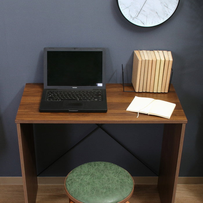 EZBOワイヤーデスク MBR EZ-DK80 ミディアムブラウン 幅800×奥行420×高さ720mm fj-71864の画像