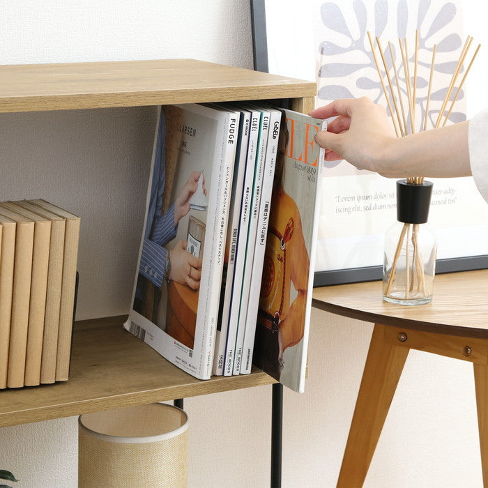 EZBOツイストロックS型ディスプレイラック3段 OAK EZ-DS3 オークナチュラル 幅600×奥行300×高さ745mm fj-71875の画像