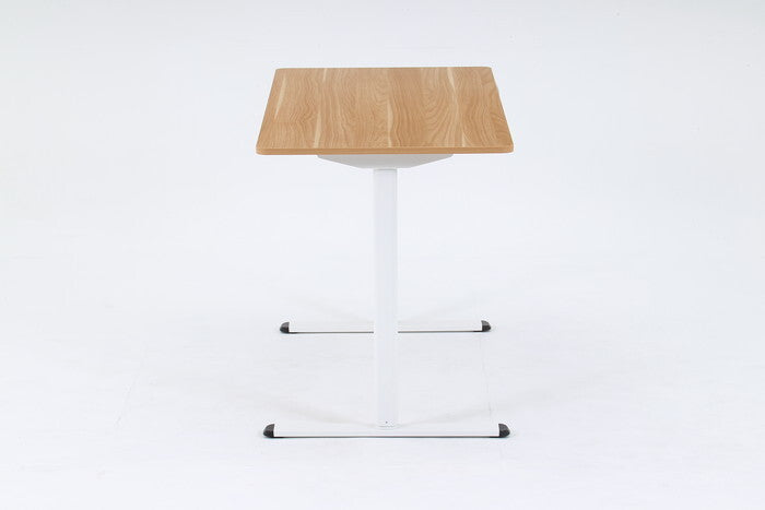 電動昇降 デスク クロイー NA×WH ナチュラル×ホワイト 組立品 W1200×D610×H730-1180mm fj-72051の画像