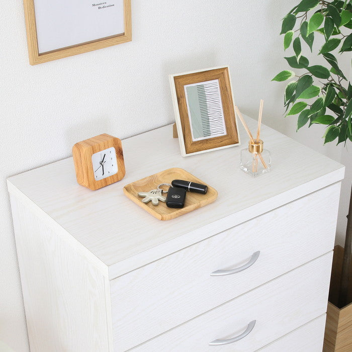 ラルゴ チェスト オークWH 6080CH オークホワイト 幅600×奥行415×高さ800mm fj-73411の画像