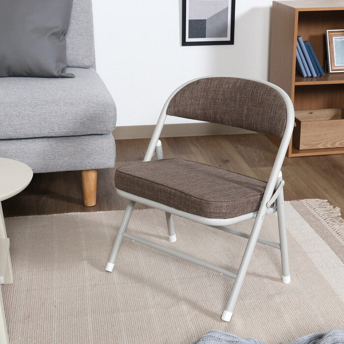 折りたたみ チェア ロータイプ ワイド BR ブラウン 完成品 W430×D370×H515mm 3kg fj-73631の画像