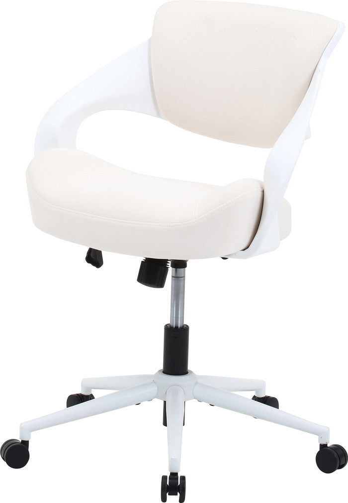 腰当たり最高チェア クラウド WH×IV LB-8811 ホワイト×アイボリー 幅600×奥行535×高さ780?880mm fj-74004の画像