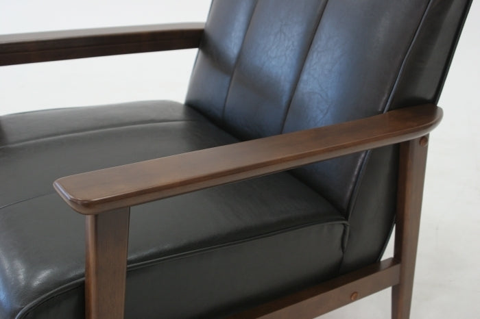 バイキャストPUソファー ラバーズ 1P ダークブラウン fj-77123の画像