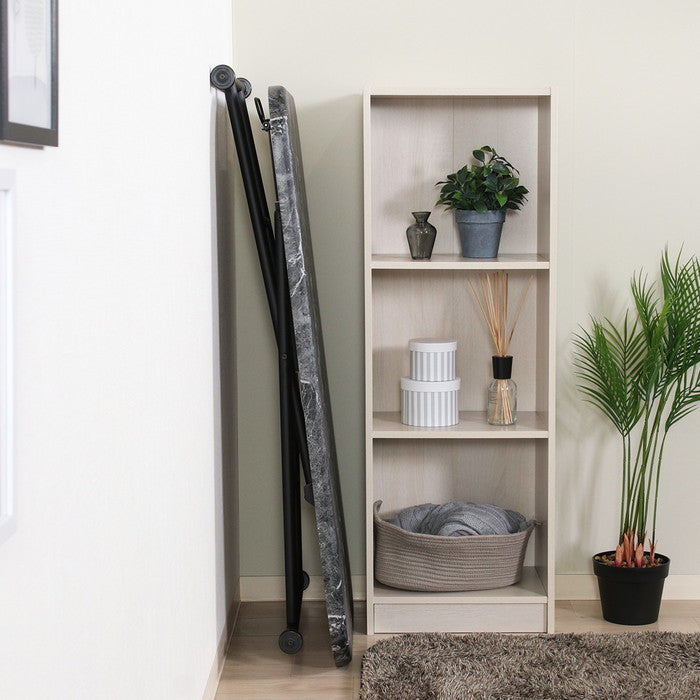 ガス昇降フリーテーブル ワイド 大理石 BK FB-HK-5011-55 大理石 ブラック 幅1200×奥行600×高さ120?700mm fj-79502の画像