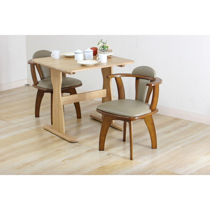 ダイニング 肘付回転チェアー6270-4A ブラウン 525×500×700 fj-81236の画像