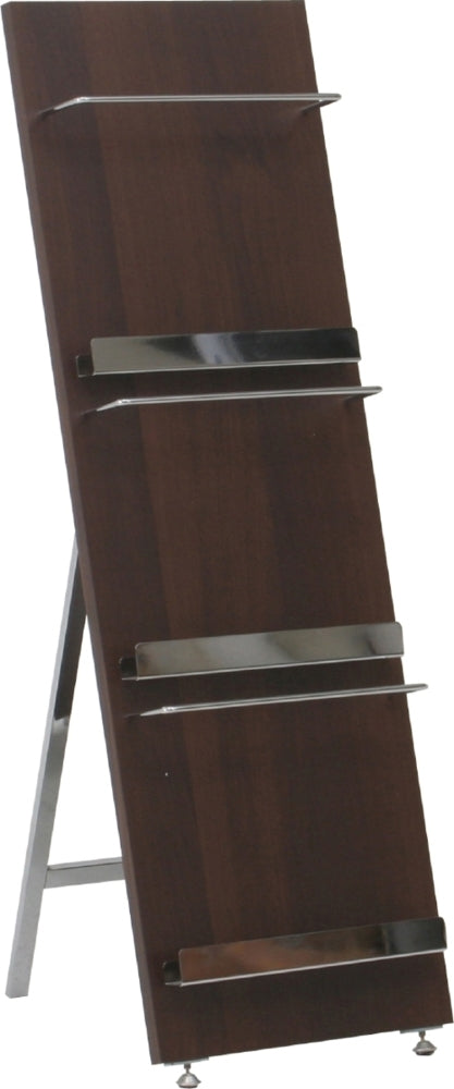 ウッドマガジンラック デコール 3段 スリム ブラウン fj-82307の画像