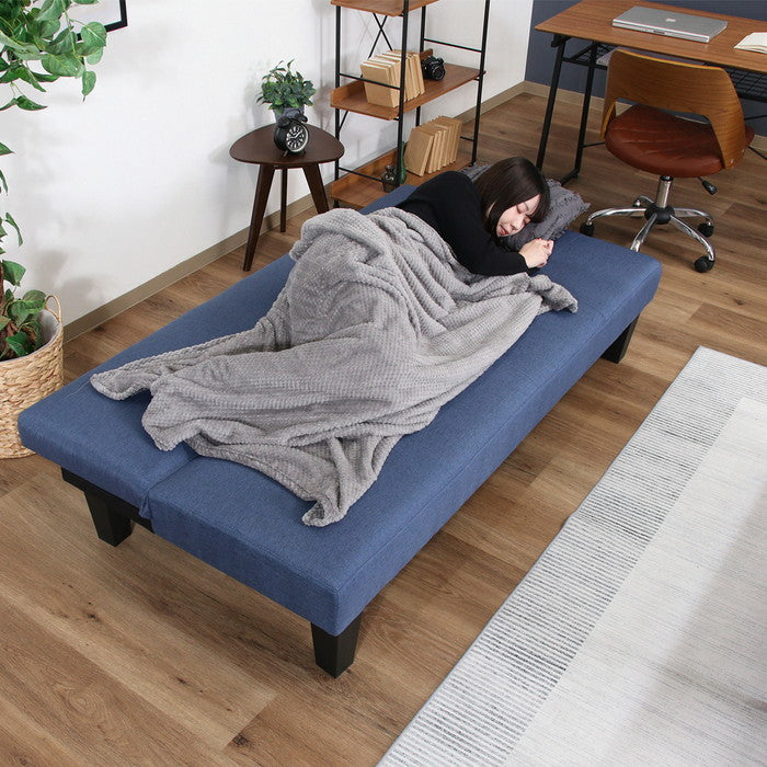 ソファーベッド スミス2 BL ブルー 幅1700×奥行800?960×高さ370?740mm fj-85194の画像