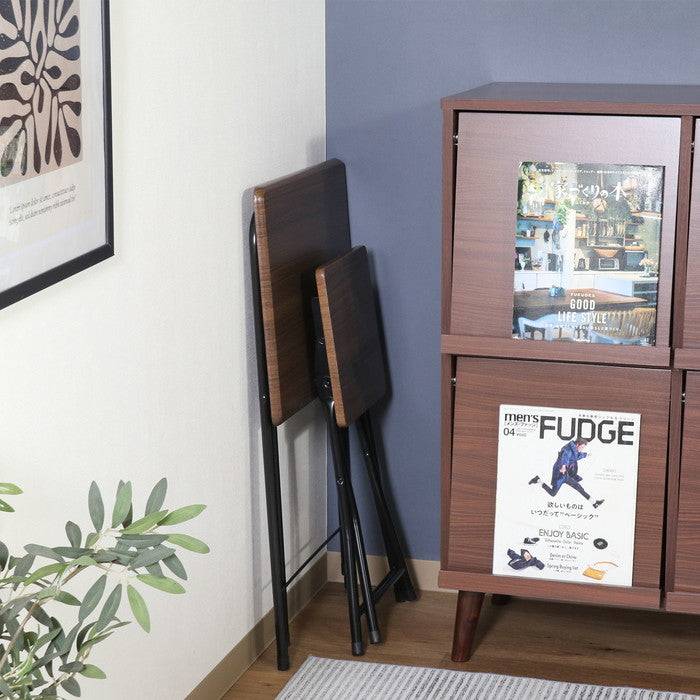 コンパクトテーブルチェアーセット ルーキー ブラウン YZA1226-B BR ブラウン 幅503×奥行480×高さ696mm fj-85409の画像