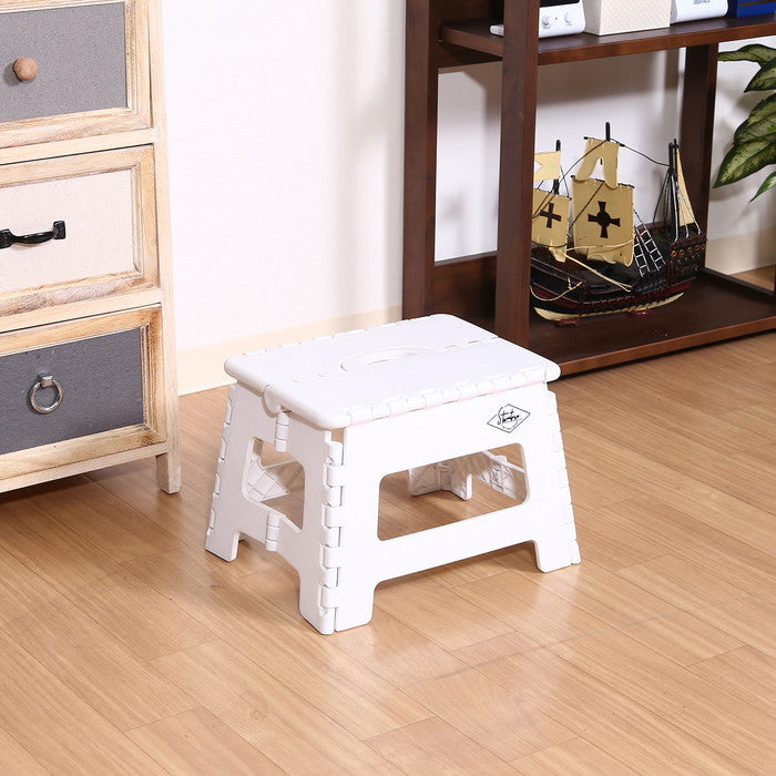 フォールディングステップスツール H22cm WH 1個箱 ホワイト 325×255×220 折りたたみ 折り畳み fj-86872の画像