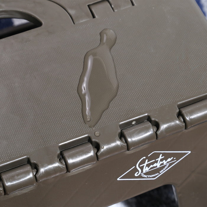 フォールディングステップスツール H22cm KH 1個箱 カーキ 325×255×220 折りたたみ 折り畳み fj-86873の画像