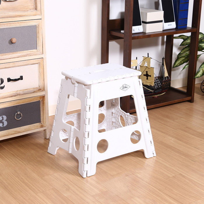 フォールディングステップスツール H39cm WH 1個箱 ホワイト 390×330×390 折りたたみ 折り畳み fj-86876の画像