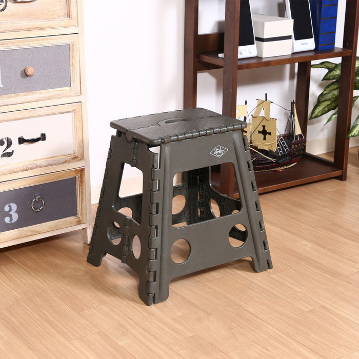 フォールディングステップスツール H39cm KH 1個箱 カーキ 390×330×390 折りたたみ 折り畳み fj-86877の画像