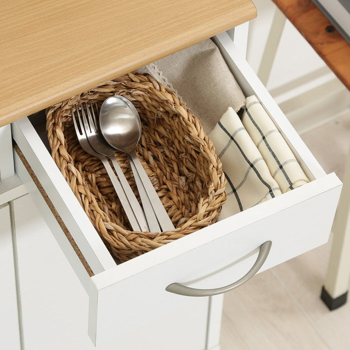 ミニキッチンカウンター KC-8073 ホワイト×ナチュラル 幅800×奥行290×高さ700mm fj-86927の画像