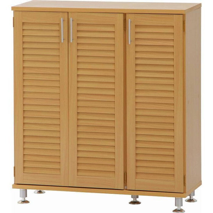 シューズ ボックス ルーバー ワイドホワイト ホワイト 組立品 W905×D330×H1010mm 28kg fj-87029の画像