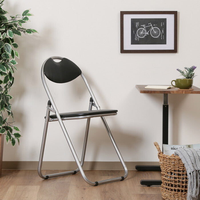 パイプ会議イス FB-030 1010BK ブラック 組立品 W450×D470×H795mm 3.5kg fj-88626の画像