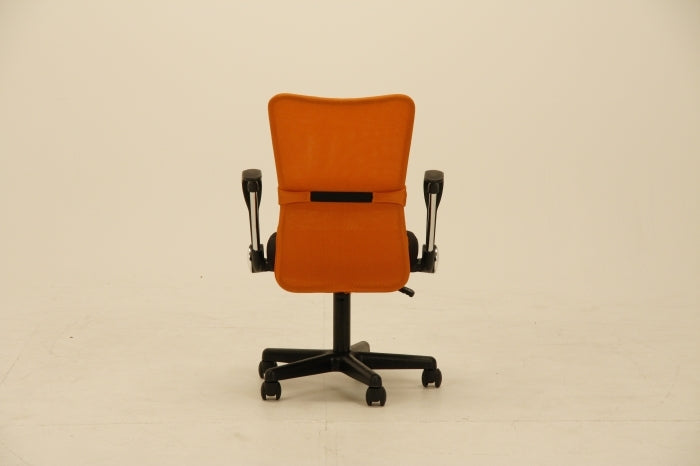 デスクチェア メッシュバックチェアー ハンター 肘付 OR オレンジ fj-90872の画像