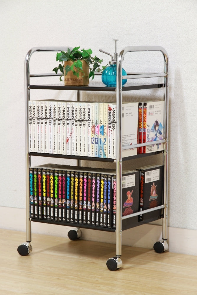 マルチワゴン3段 BK/CR ブラック fj-93396の画像