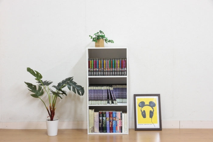 カラーボックス 3段 HP943 ホワイト fj-93501の画像