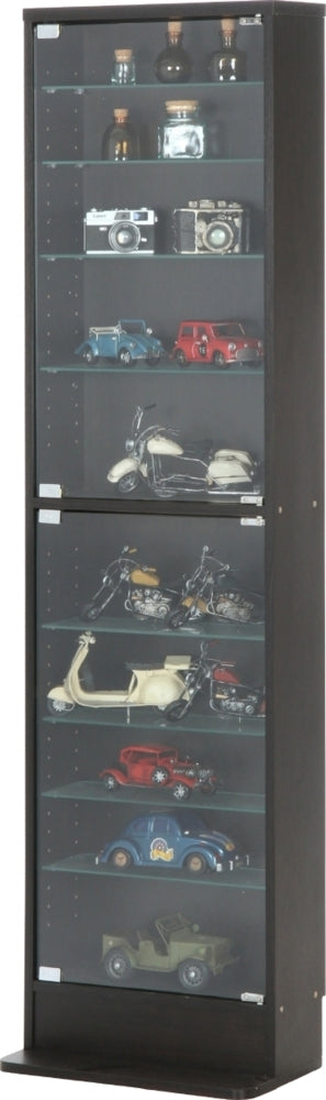ガラスコレクションケース ハイタイプ 浅型 BK ブラック fj-96071の画像