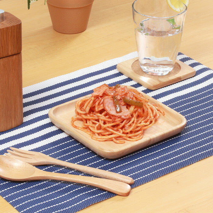 ディッシュ 木製 スクエア S ボヌール ナチュラル 完成品 W150×D150×H18mm 0.1kg fj-96219の画像