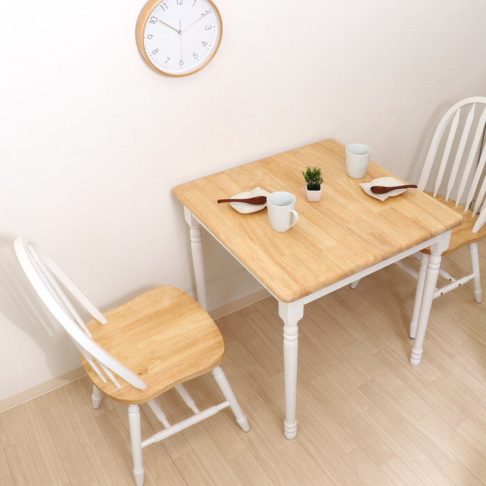 ダイニングチェア マキアート WH×NA 組立品 W445×D510×H895mm 6kg fj-96666の画像