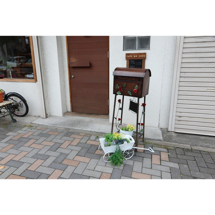 メールボックス ローズ横型 ブラウン XBDT683 fj-96761の画像