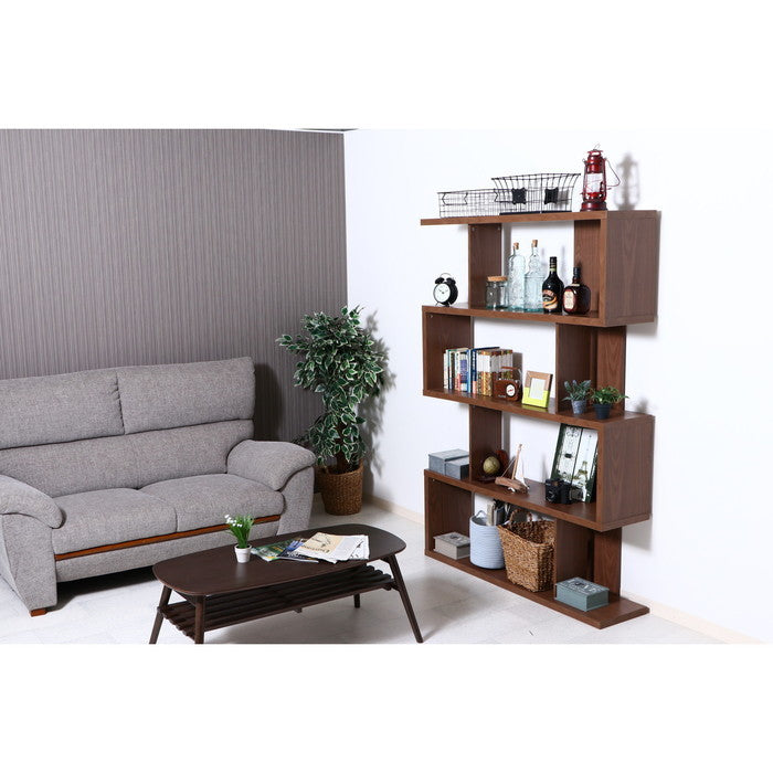 S型ディスプレイシェルフ H2439 ミディアムブラウン H2439 MBR fj-97533の画像