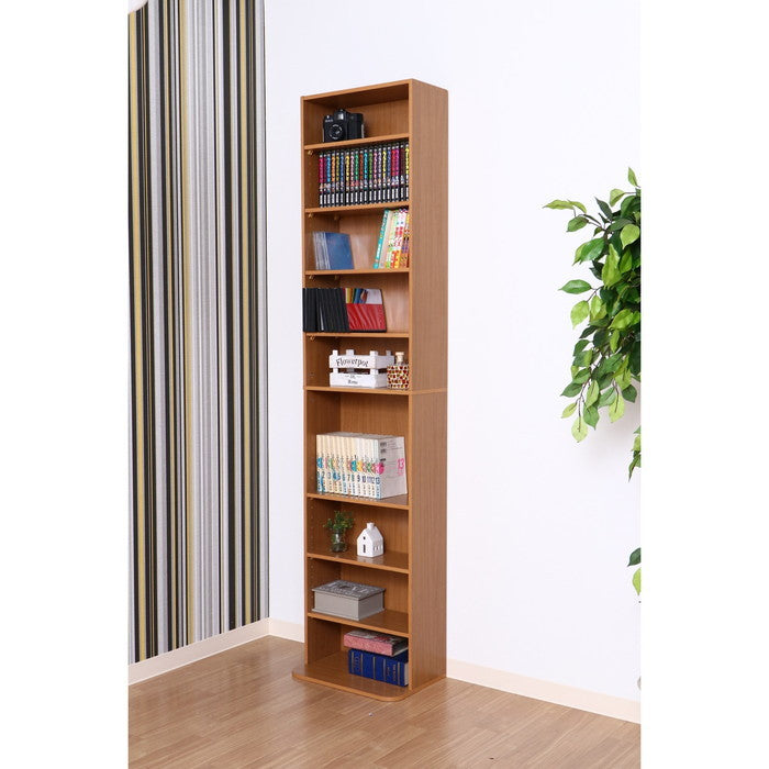 CD DVD BD ラック 収納 棚 ナチュラル fj-97554の画像