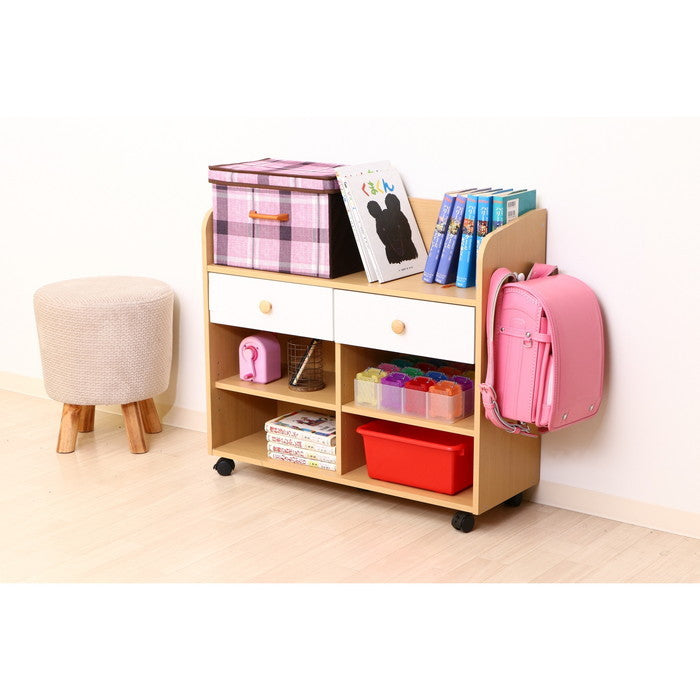 NORM ランドセルラック ナチュラル × ホワイト FBC383-1 fj-97606の画像