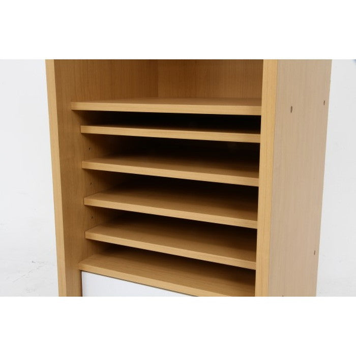 NORM リビングラック ハイ ナチュラル × ホワイト FBC410 fj-97609の画像