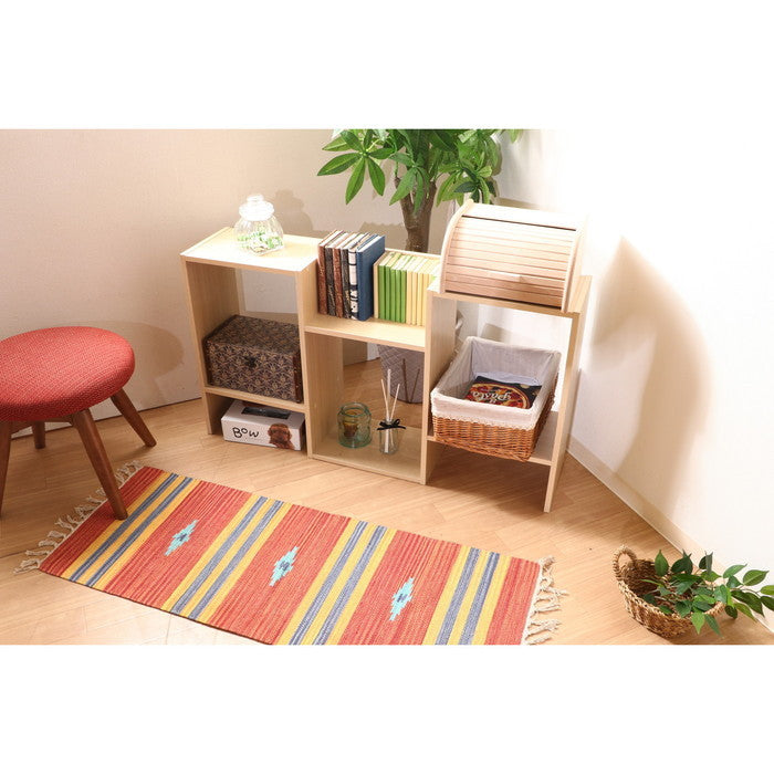 S型ディスプレイラック 3段 ナチュラル S SHAPE RACK fj-98710の画像