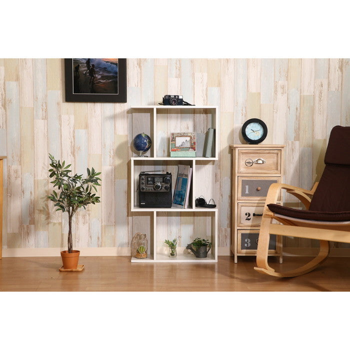 S型ディスプレイラック 3段 ホワイトウッド S SHAPE RACK fj-98712の画像