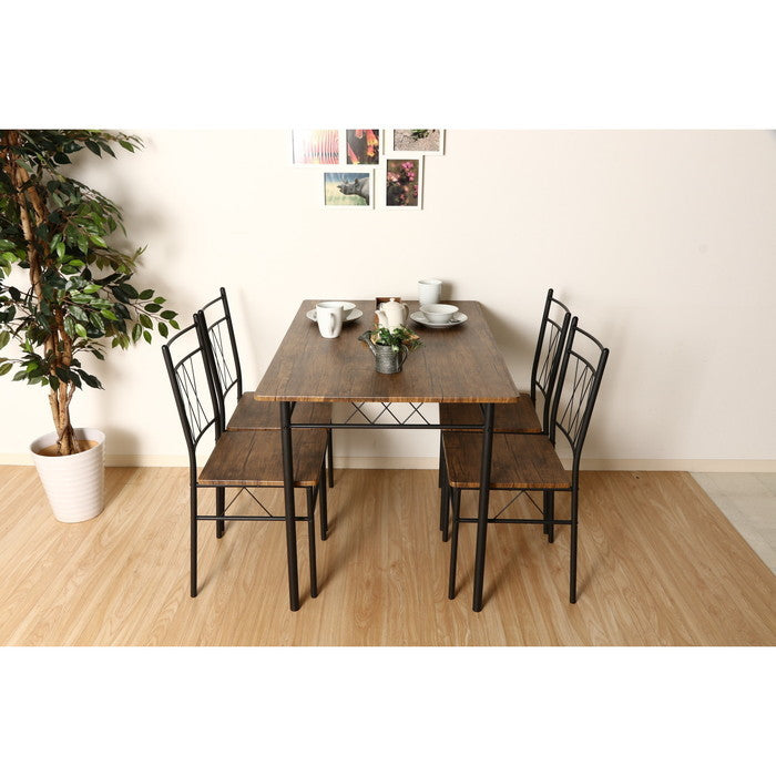 KDダイニング 5点セット フルーレ ブラウン TH1090 fj-98856の画像