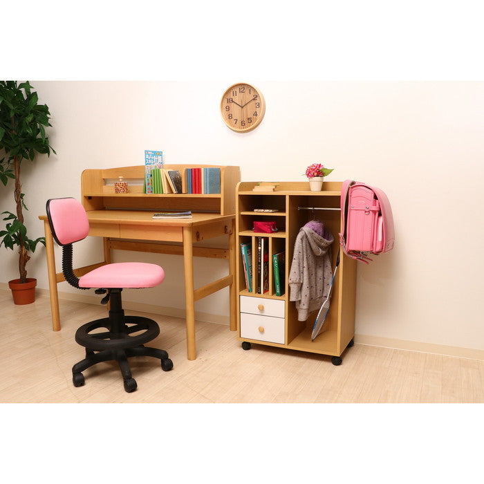 NORM ストレージラック ハンガー付 ホワイト × ナチュラル FBC484 fj-98893の画像