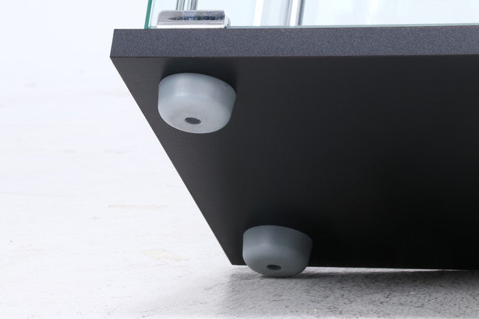 ガラス ディスプレイケース3段 ワイド BK ブラック 700×280×935 fj-99486の画像