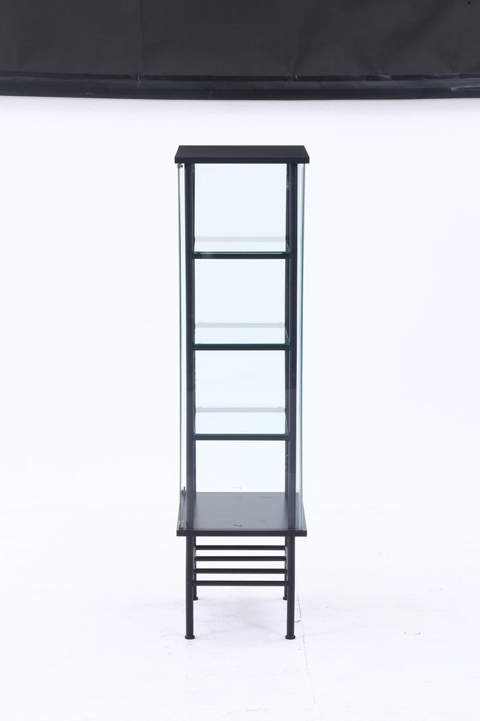 レグラス コレクションケース スタンド 4段 ミラータイプ BK ブラック 幅486×奥行382×高さ1420mm fj-99499の画像