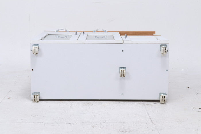 キッチンカウンター サージュ WH×NA 90幅 (96819) ナチュラル×ホワイト 900×395×890 fj-99522の画像