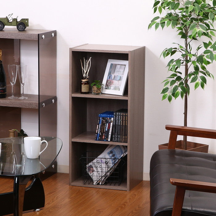 組立簡単 ボックス 3段 GY ホワイトオーク(GY) 415×290×880 fj-99701の画像