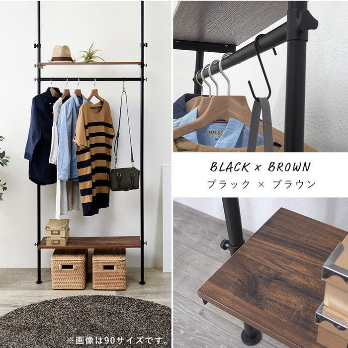 突っ張りハンガーラック KTR-3151 幅70×奥行24×高さ187?264cm hgs-2090929400の画像