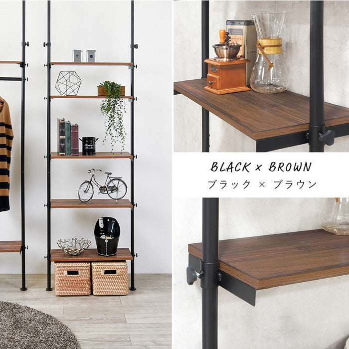 突っ張りラック KTR-3155 幅70×奥行24×高さ187?264cm hgs-2090932000の画像