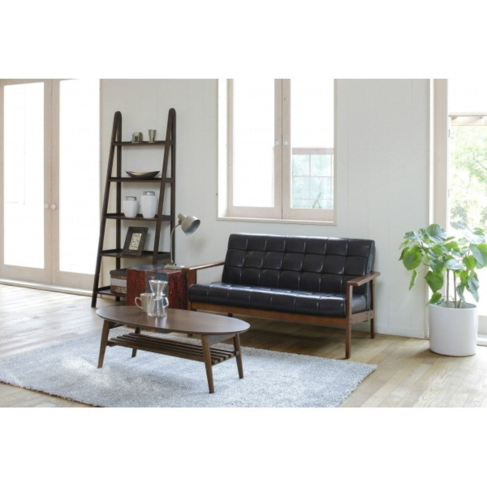 ソファー シャーク2P-BK 幅135×奥行73×高さ74×座面高37cm hgs-2100983600の画像