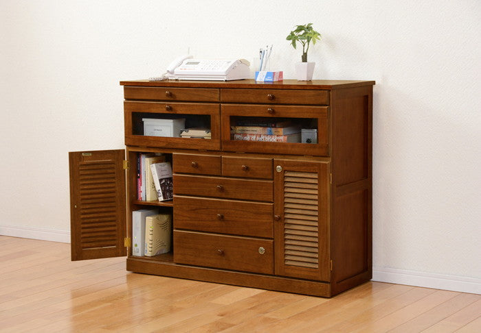 電話台 FAX台 ファックス台 キャビネット MFX-8202 幅96×奥行37×高さ79cm hgs-2101546400の画像