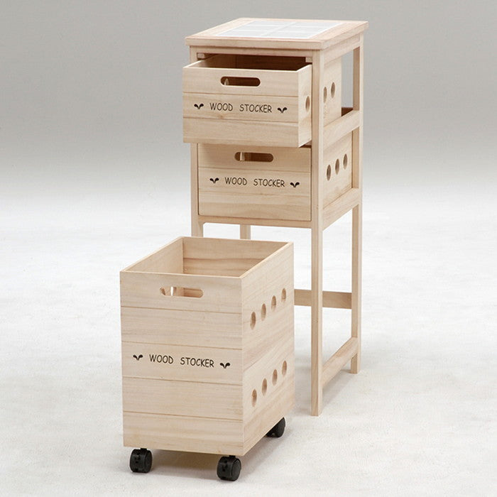 ストッカー MUD-6307 幅30×奥行40×高さ80.5cm hgs-2101627200の画像